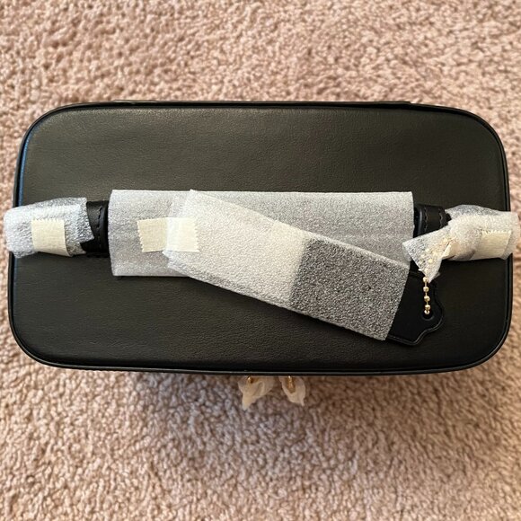 NWT Coach Top-Handle Cosmetic Bag/Case In Signature Canvas & Leather - Picture 5 of 16